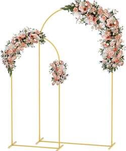 2 gold Arch Backdrop Cover 7.2FT & 6FT